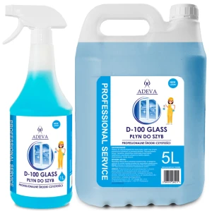 Adeva D-100 – Preparat do mycia szyb (zestaw 1L + zapas 5L)