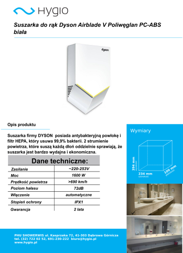 Suszarka do rąk DYSON AIRBLADE V biała.png